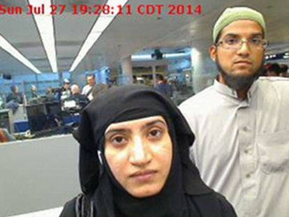 Tashfeen Malik y Syed Farook, autores de la matanza de San Bernardino.