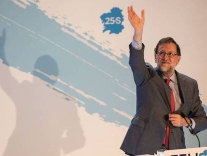 Mariano Rajoy, en un acto electoral el pasado viernes.