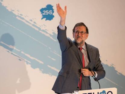 Mariano Rajoy, en un acto electoral el pasado viernes.