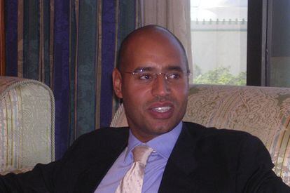 Foto de archivo de Saif Al Islam Gaddafi, hijo del líder libio.