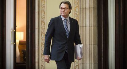 Artur Mas, en el Parlamento de Cataluña.