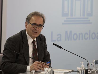 El Ministro de Universidades Joan Subirats este martes en La Moncloa.