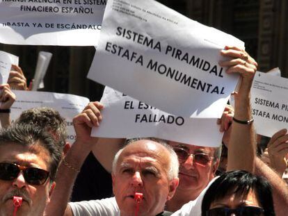 Protesta de afectados de Afinsa. 