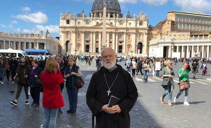 Celestino Aós, el pasado lunes en el Vaticano.