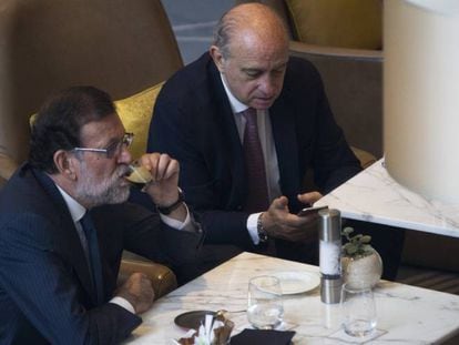 Rajoy i Fernandez Díaz, dimarts, a Barcelona.