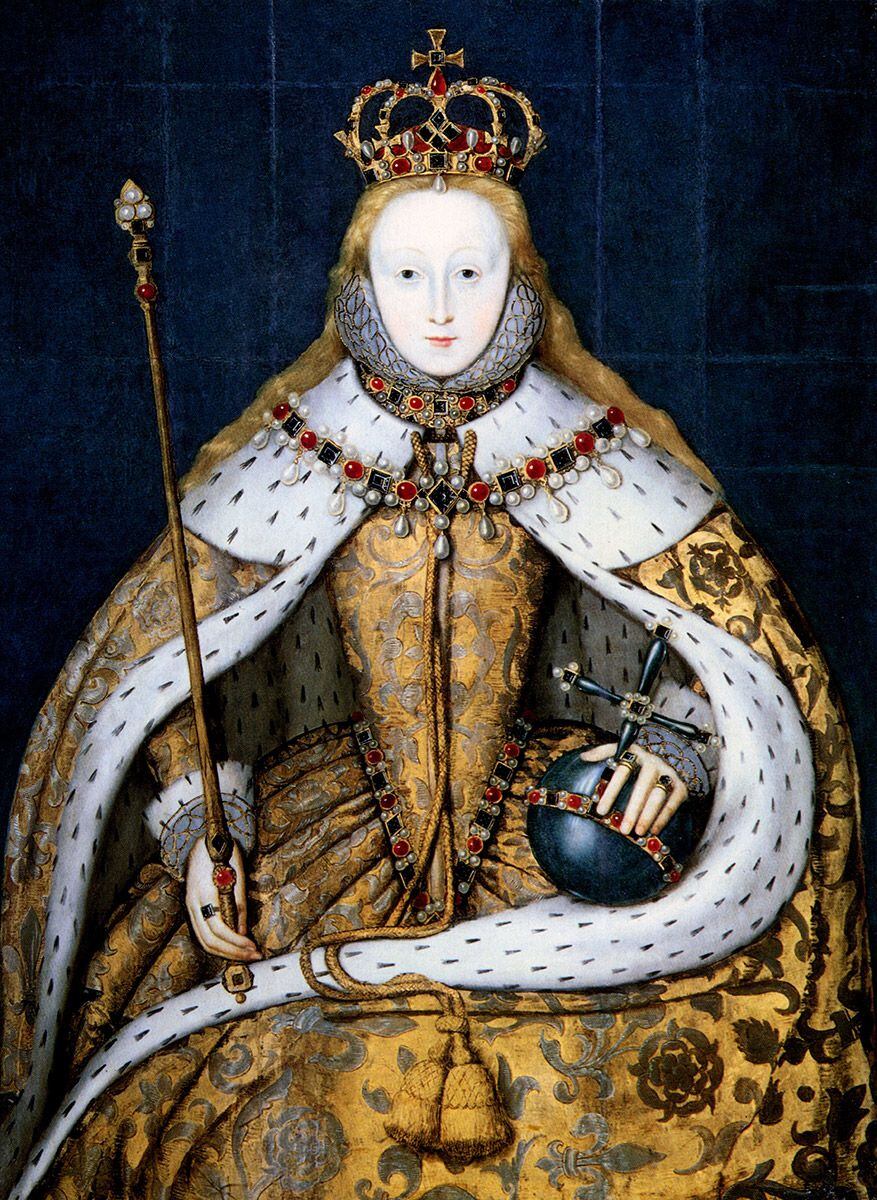 El armiño está presente en muchos de los retratos de la monarquía británica. En la imagen, un cuadro que inmortaliza a la reina Isabel I.