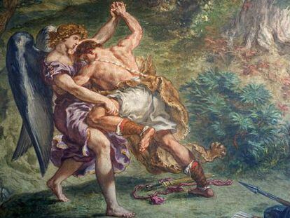 &#039;Jacob luchando con el &aacute;ngel&#039;, de Eugene Delacroix, en la iglesia de San Sulpicio de Par&iacute;s.