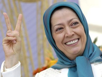 Maryam Rajavi, l&iacute;der de Consejo de la Resistencia, en G&eacute;nova.