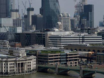 Panorámica del distrito financiero de Londres.
