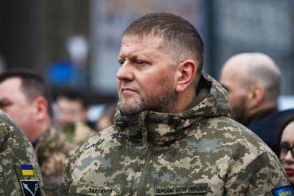 El comandante en jefe de las Fuerzas Armadas de Ucrania, Valeri Zaluzhni, durante una ceremonia en Kiev el 10 de marzo. 