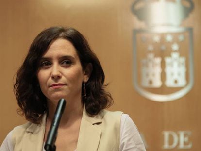 Isabel Diaz Ayuso, este martes en Madrid. En vídeo, declaraciones de Ayuso.
