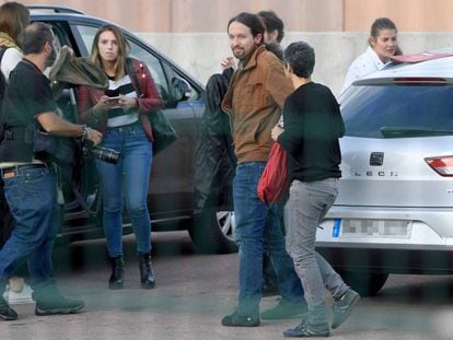 Pablo Iglesias llega a la cárcel de Lledoners para visitar a Junqueras.