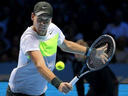 Berdych, durante la Copa de Maestros.