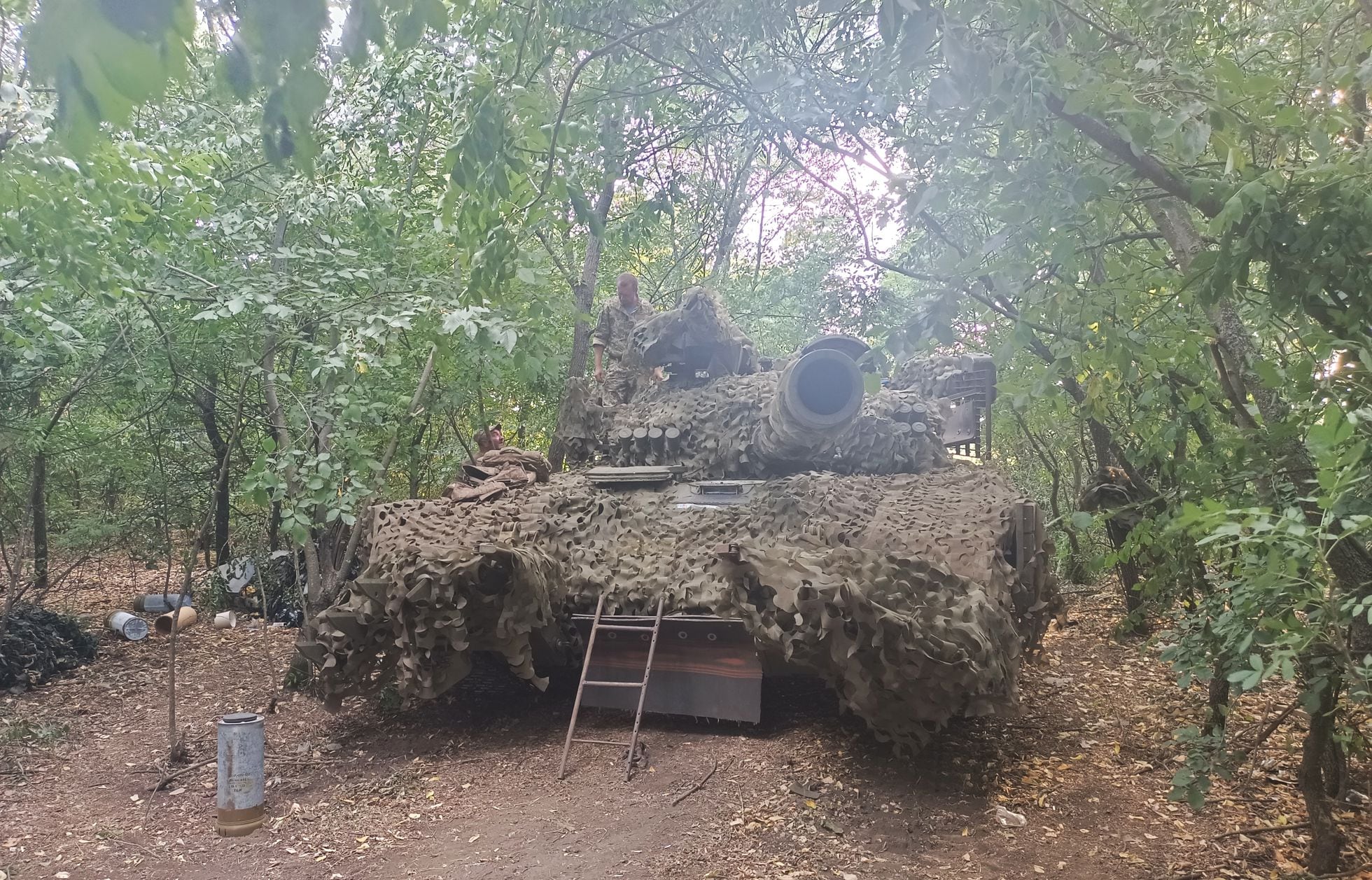 Un tanque T-64 ucranio en el frente de Jersón.