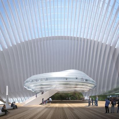 El techo del auditorio Caixafòrum Valencia es obra del artista Frederic Amat.