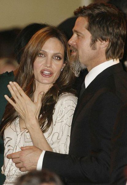 Angelina Jolie y Brad Pitt en una imagen del 10 de diciembre de 2009