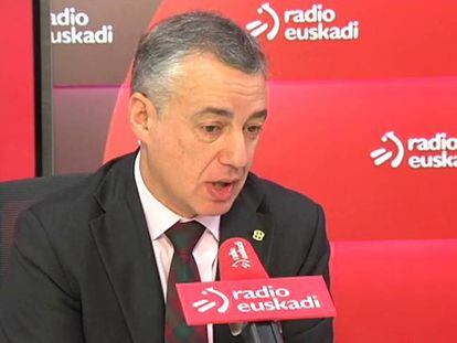 El lehendakari Íñigo Urkulllu, este viernes en una entrevista en Radio Euskadi.