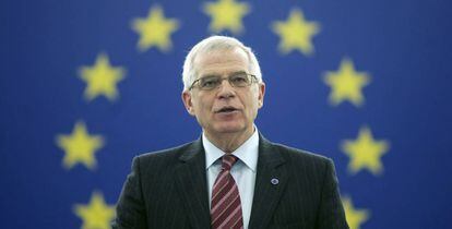 Josep Borrell, cuando presid&iacute;a el Parlamento Europeo, en 2007.