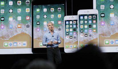 Craig Federighi, durante la conferencia.