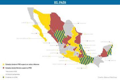 Estados que votaron en 2015 y 2016.