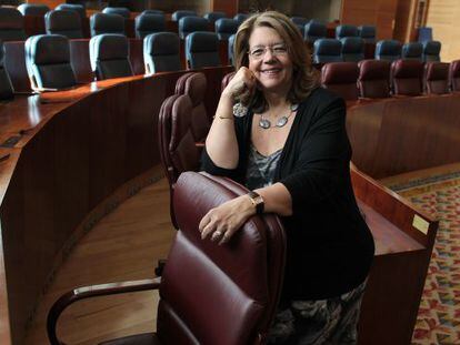 Elvira Rodr&iacute;guez en la Asamblea de Madrid, que presidi&oacute;.