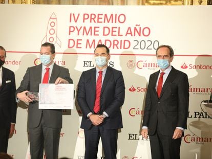 Ceremonia de entrega del premio Pyme del Año de Madrid de 2020.