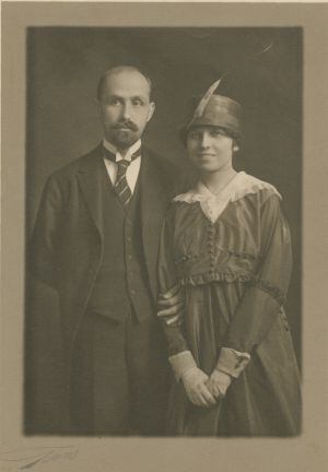 Retrato de boda de Juan Ramón Jiménez y Zenobia Camprubí.