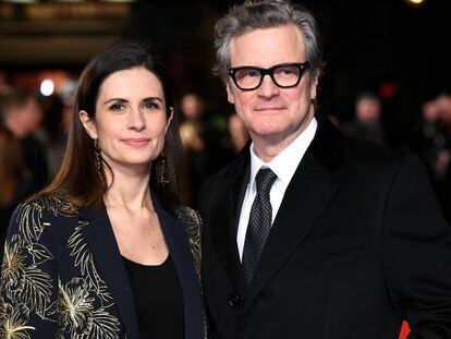 El actor Colin Firth y su esposa Livia Giuggioli.