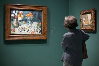 Los bogedones de Picasso (izquierda), y Cézanne, enfrentados.