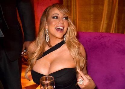 Mariah Carey en una fiesta posterior a los Globos de Oro de 2018.