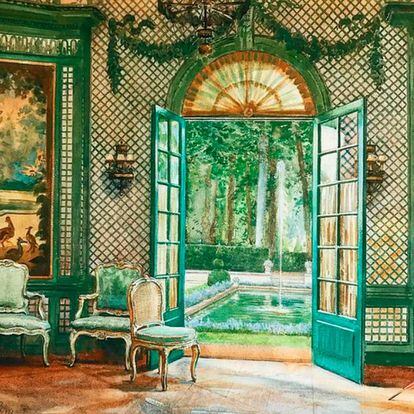 Este espacio se llama “pabellón de música”: Elsie de Wolfe nació en un suburbio de Nueva York y acabó decorando su propia Villa Trianon en Versalles.