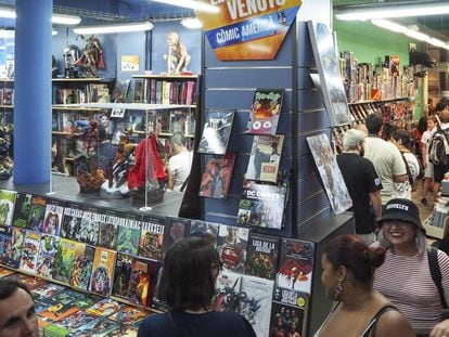 Aspecto del interior de la librería Norma Comics en Barcelona.