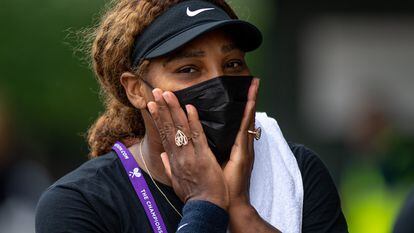 27 June 2021, United Kingdom, London: US tennis player Serena Williams arrives for a training session at the Aorangi Practice Courts at The All England Lawn Tennis and Croquet Club, ahead of the 2021 Wimbledon Tennis Championships. Photo: Aeltc/Edward Whitaker/PA Wire/dpa
Aeltc/Edward Whitaker/PA Wire/dp / DPA
27/06/2021 ONLY FOR USE IN SPAIN