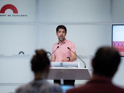 El portavoz de En Comú Podem en el Parlament, David Cid, en una imagen de archivo.