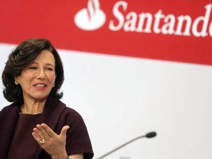 Ana Botín durante la presentación de los resultados del Santander.