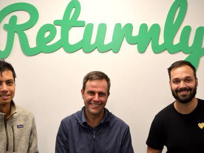 Marcos S&aacute;inz, Eduardo Vilar y Greg Lazarus forman el equipo directivo de Returnly.