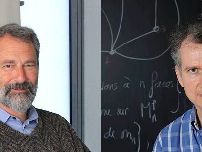 Los matemáticos Charles Fefferman (izquierda) y Jean-François Le Gall.