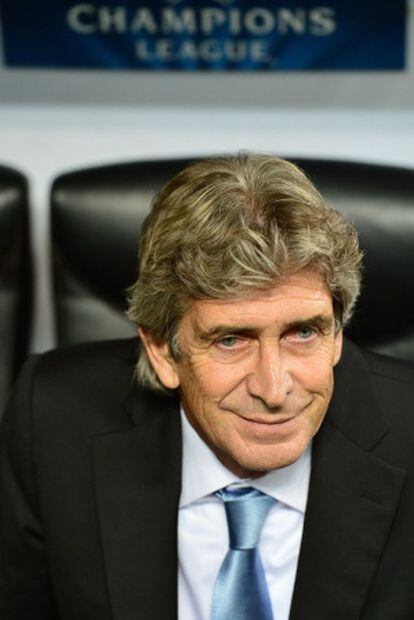 Pellegrini, en el banquillo de San Siro.