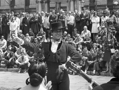 Jos&eacute; Molina durante una actuaci&oacute;n en Bryant Park, en Nueva York en 1967