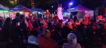 Un concierto durante el festival navideño en la alcaldía Azcapotzalco.