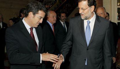 El presidente de la Xunta de Galicia, junto al presidente del Gobierno.
