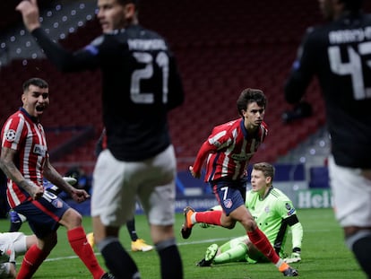 João Félix marca el primer gol del Atlético.