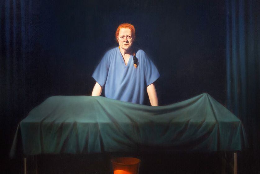 Retrato de Sue Black, realizado por Ken Currie, en la Galería Nacional de Escocia.