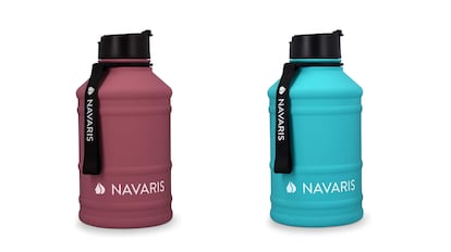 Navaris Cantimplora de Acero Inoxidable - Botella de Agua