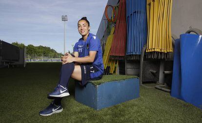 Chini Pizarro, la semana pasada en Zubieta, ciudad deportiva de la Real Sociedad.
