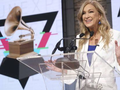 Deborah Dugan, en las nominaciones a los Grammy, el 20 de noviembre.