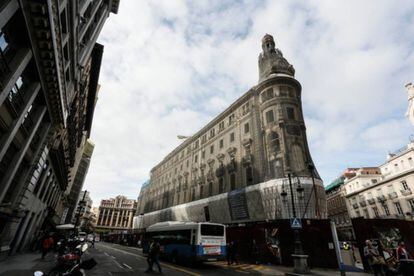 Estado de las obras del Centro Canalejas, en Madrid.