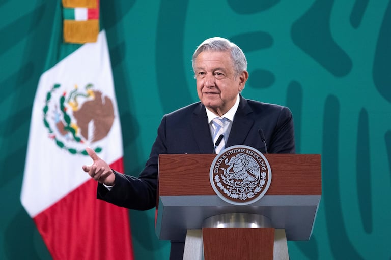Andrés Manuel López Obrador, este miércoles en el Palacio Nacional.