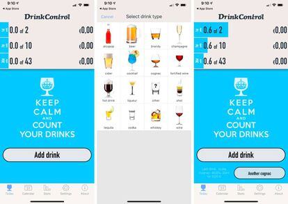 DrinkControl: Drink Tracker para iOS.