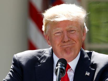 Donald Trump, entonces presidente de EE UU, en junio de 2017 en la Casa Blanca.